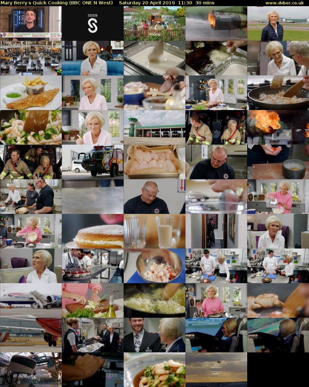 Mary Berrys Quick Cooking (BBC ONE N West) Saturday 20 April 2019 11:30 - 12:00