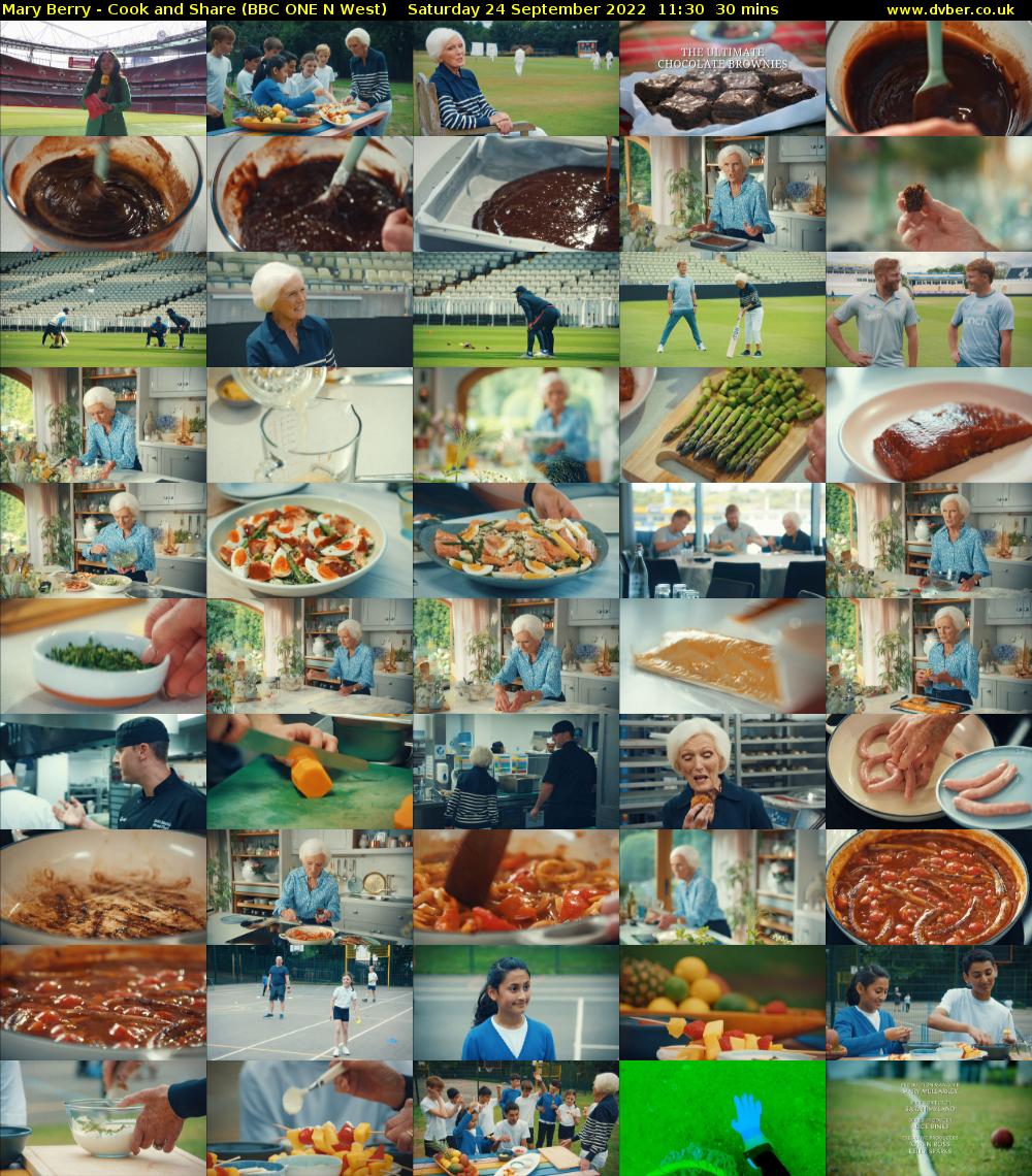 Mary Berry - Cook and Share (BBC ONE N West) Saturday 24 September 2022 11:30 - 12:00