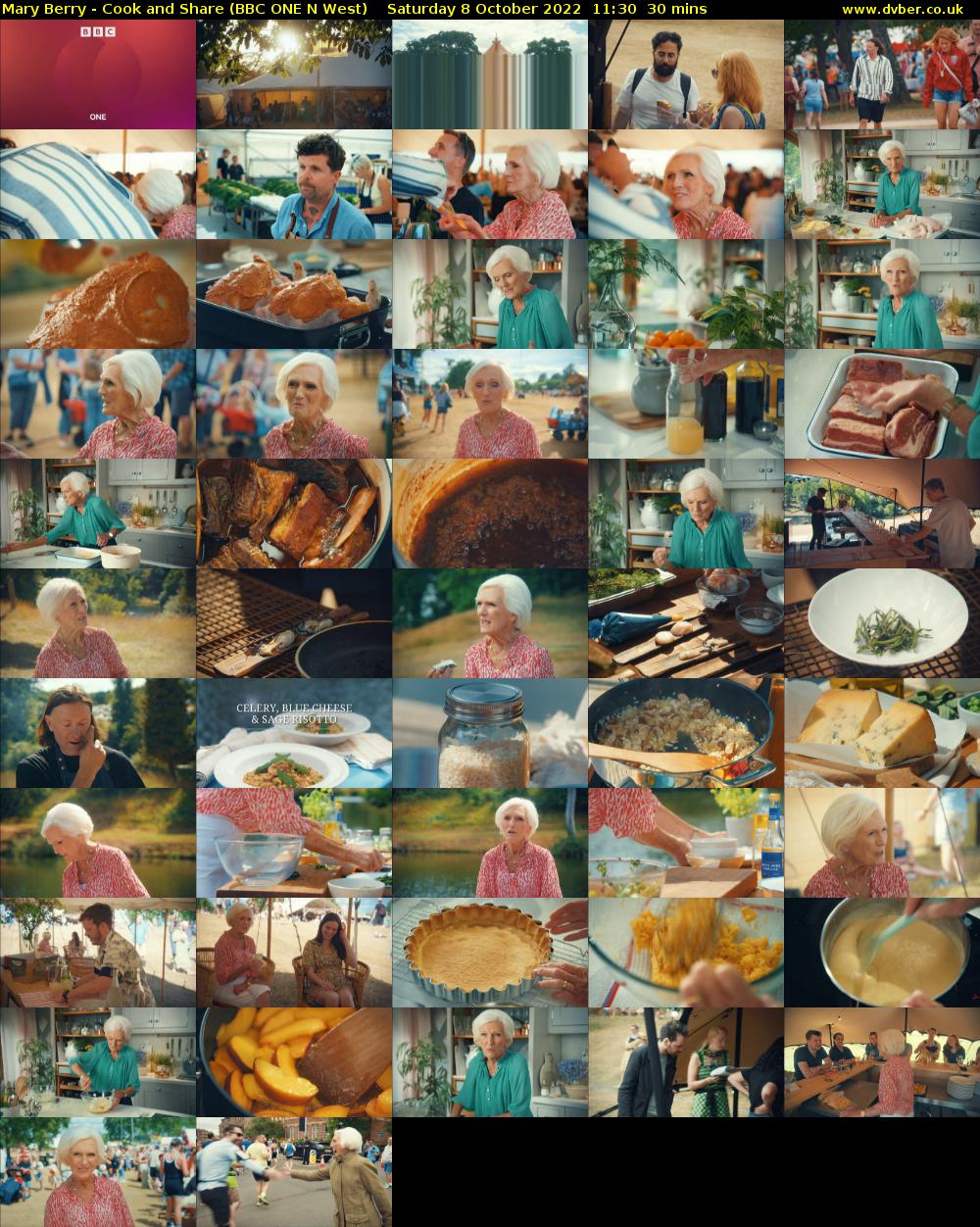 Mary Berry - Cook and Share (BBC ONE N West) Saturday 8 October 2022 11:30 - 12:00