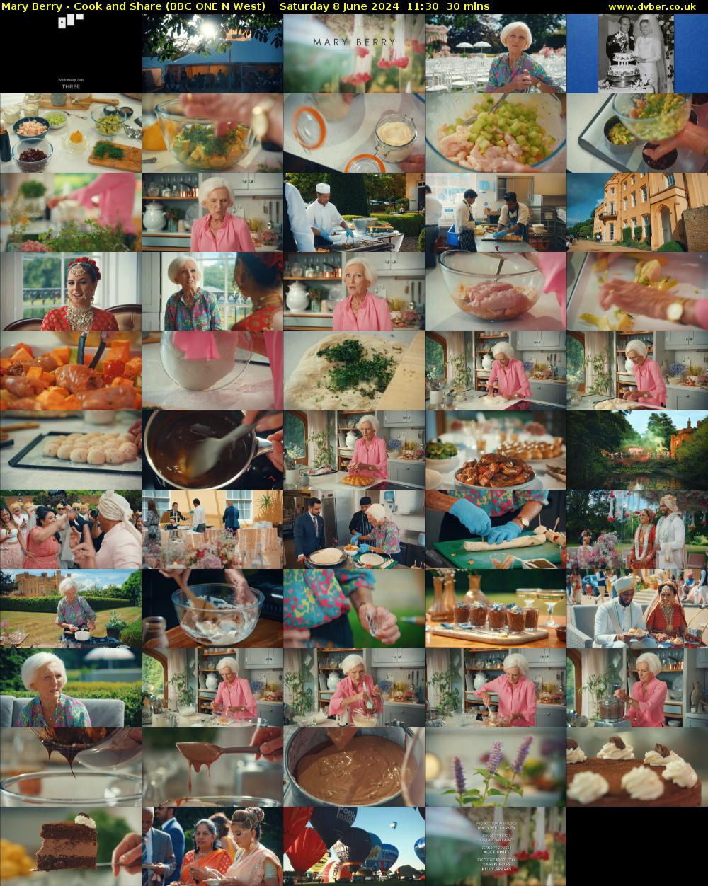 Mary Berry - Cook and Share (BBC ONE N West) Saturday 8 June 2024 11:30 - 12:00
