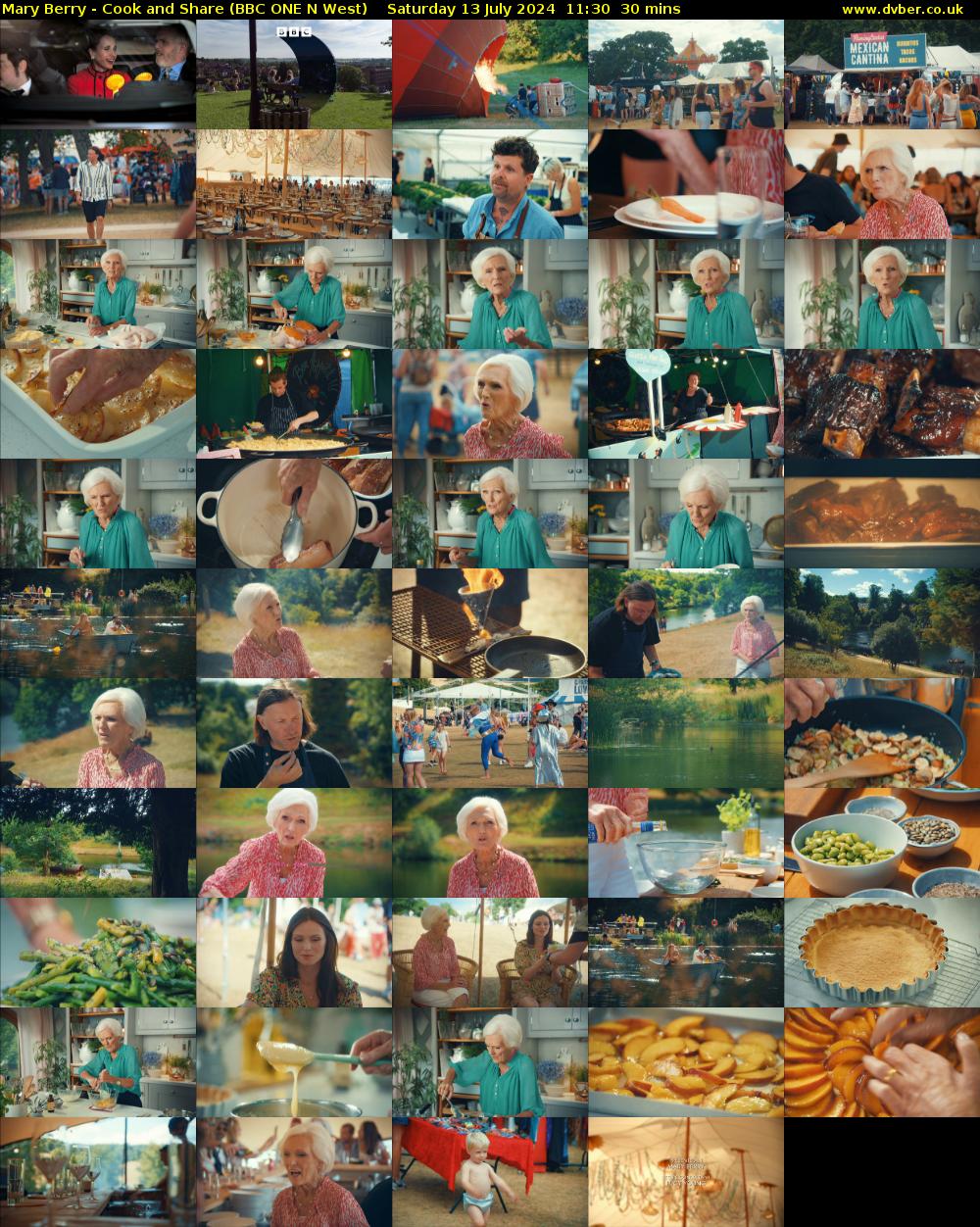 Mary Berry - Cook and Share (BBC ONE N West) Saturday 13 July 2024 11:30 - 12:00