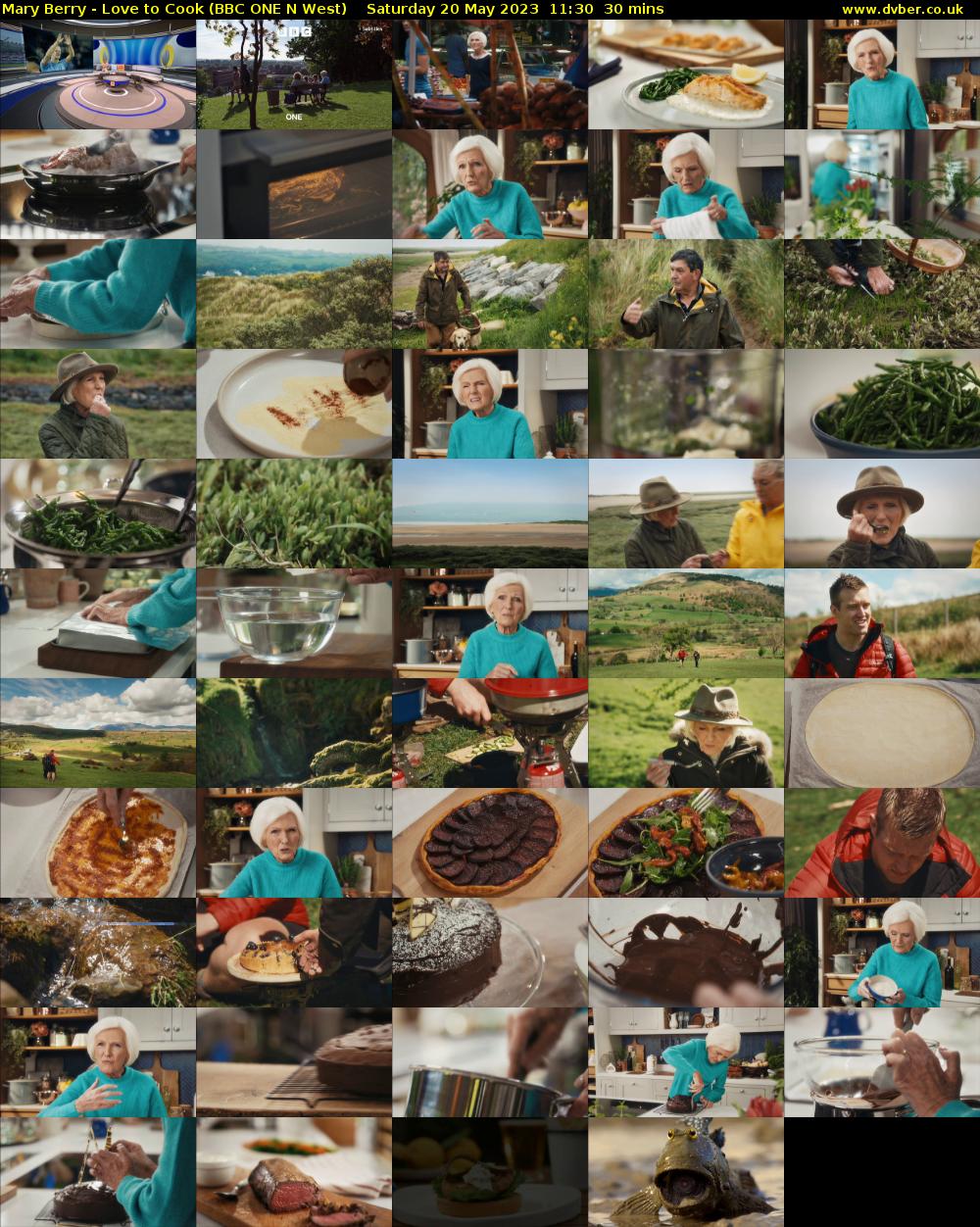 Mary Berry - Love to Cook (BBC ONE N West) Saturday 20 May 2023 11:30 - 12:00