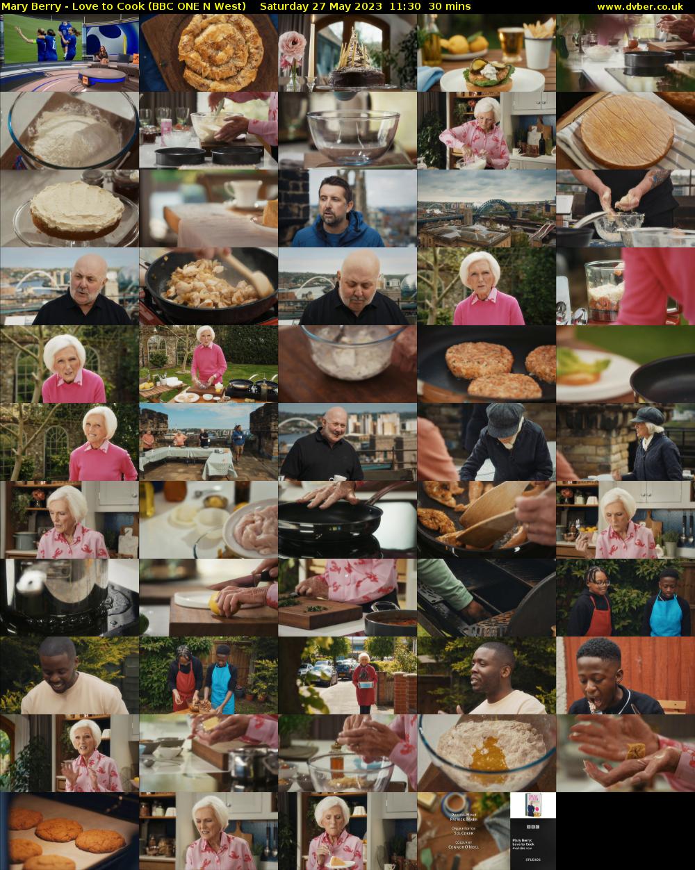 Mary Berry - Love to Cook (BBC ONE N West) Saturday 27 May 2023 11:30 - 12:00