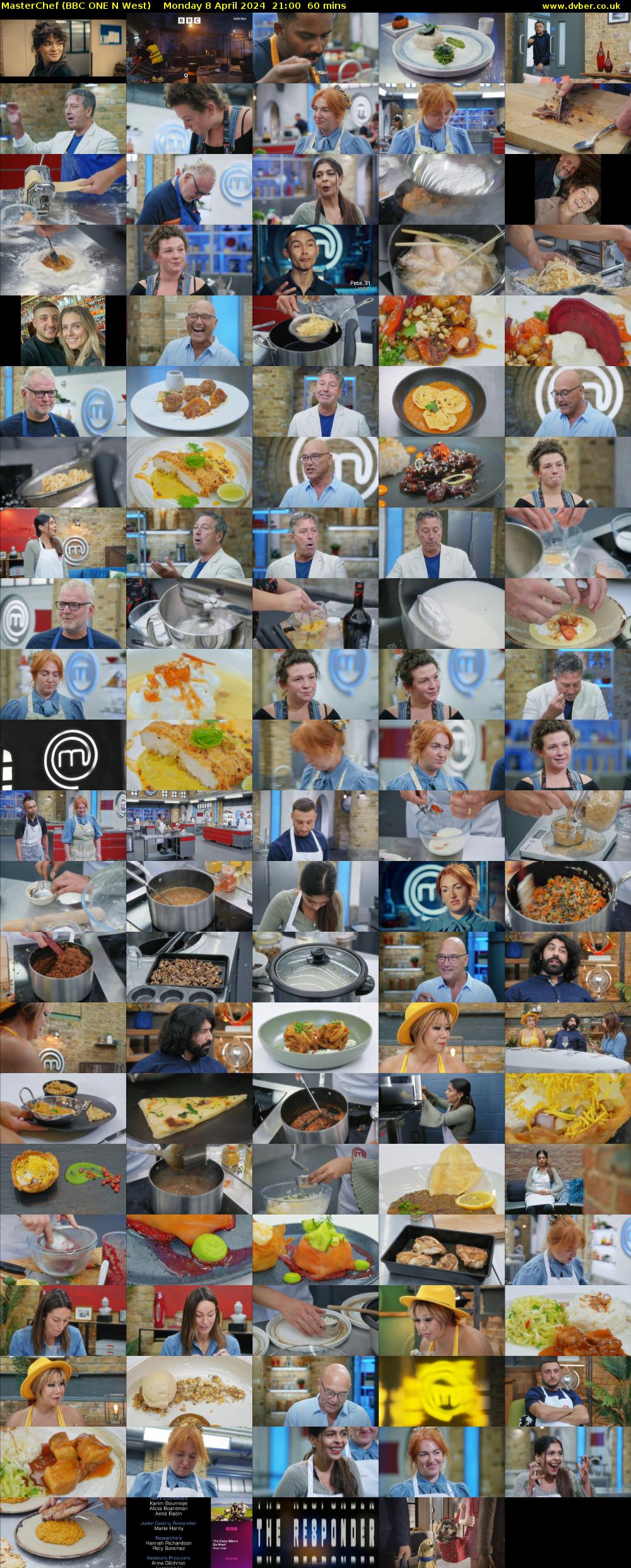 MasterChef (BBC ONE N West) Monday 8 April 2024 21:00 - 22:00