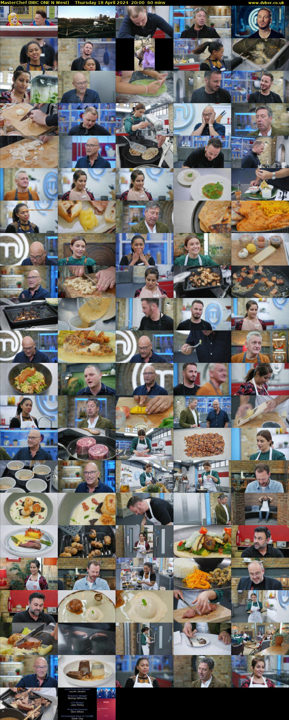 MasterChef (BBC ONE N West) Thursday 18 April 2024 20:00 - 21:00
