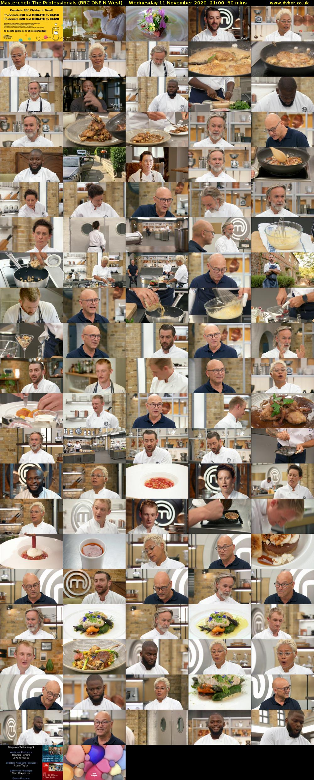 Masterchef: The Professionals (BBC ONE N West) Wednesday 11 November 2020 21:00 - 22:00