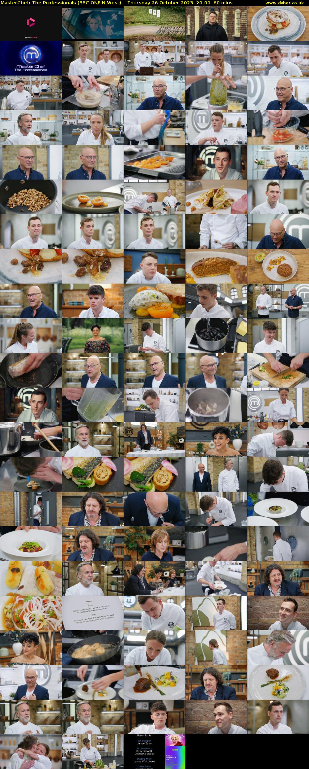 Masterchef: The Professionals (BBC ONE N West) Thursday 26 October 2023 20:00 - 21:00