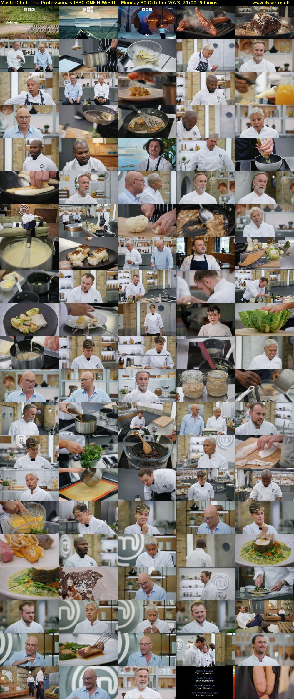 Masterchef: The Professionals (BBC ONE N West) Monday 30 October 2023 21:00 - 22:00
