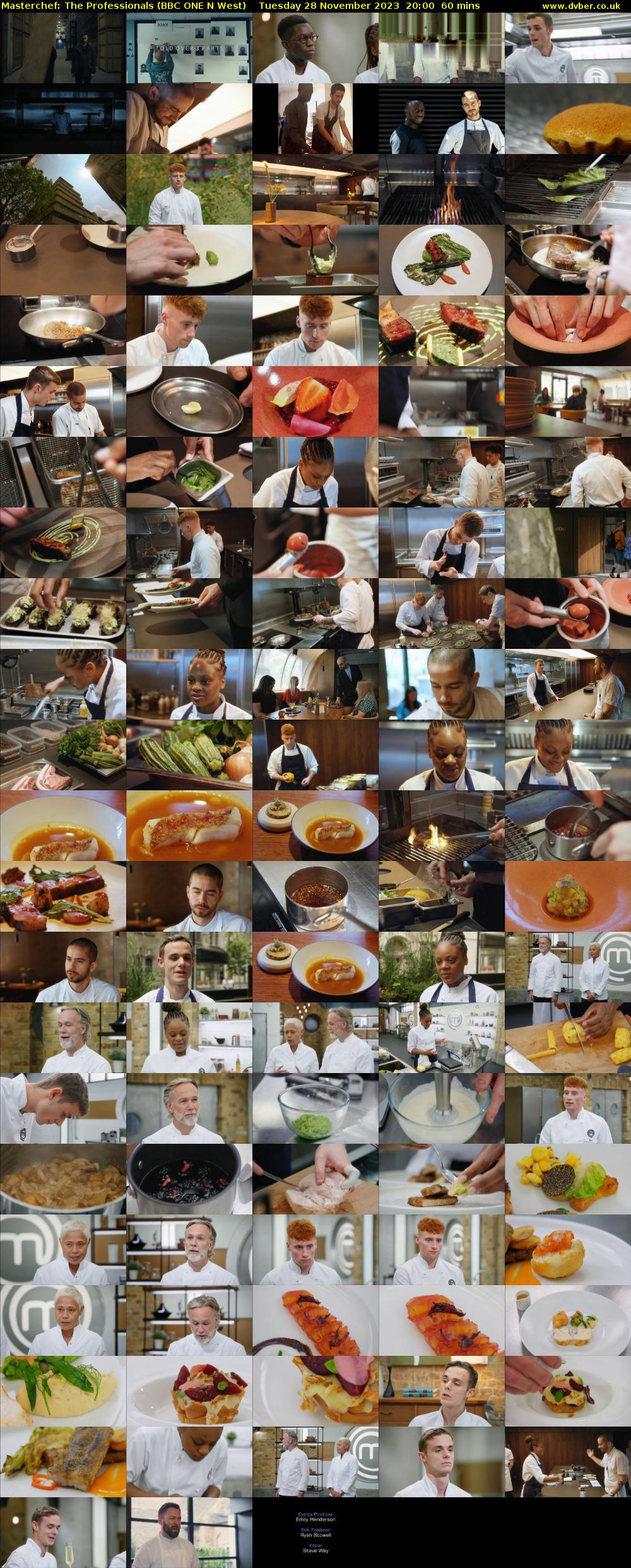 Masterchef: The Professionals (BBC ONE N West) Tuesday 28 November 2023 20:00 - 21:00