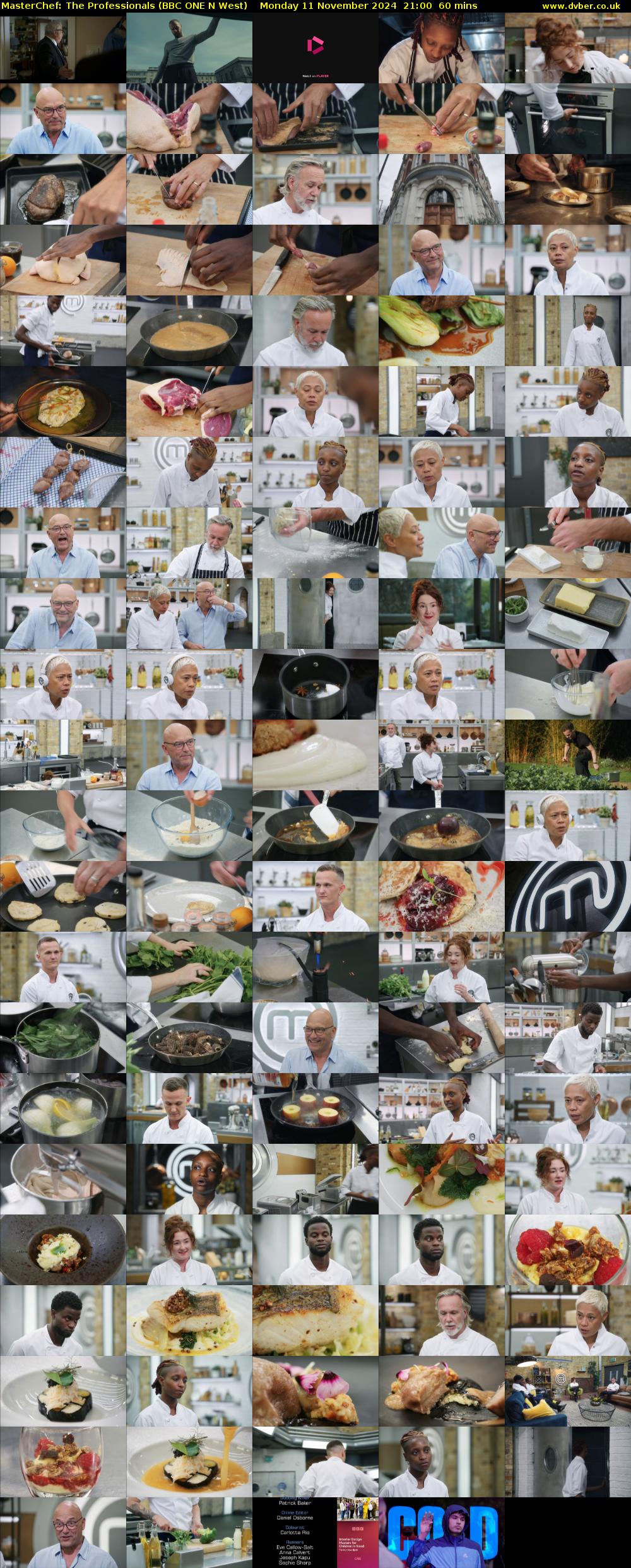 Masterchef: The Professionals (BBC ONE N West) Monday 11 November 2024 21:00 - 22:00