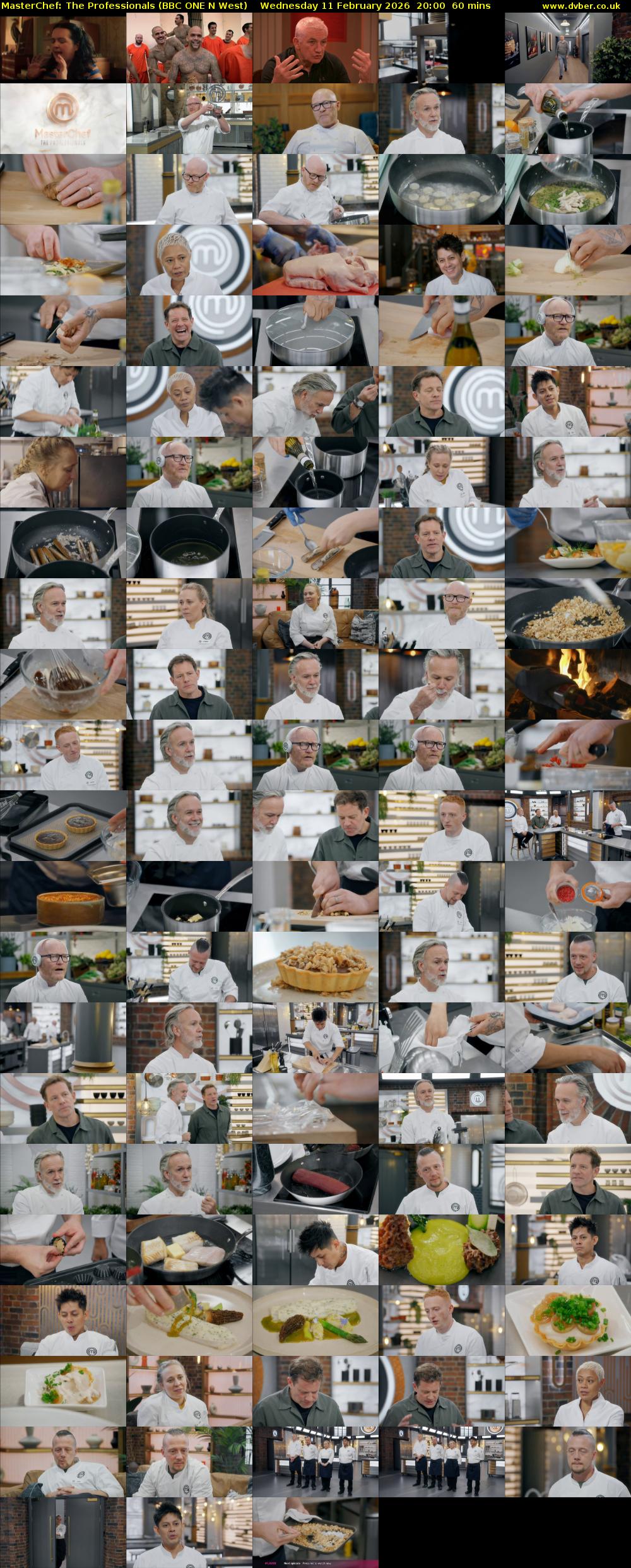 Masterchef: The Professionals (BBC ONE N West) Wednesday 11 February 2026 20:00 - 21:00