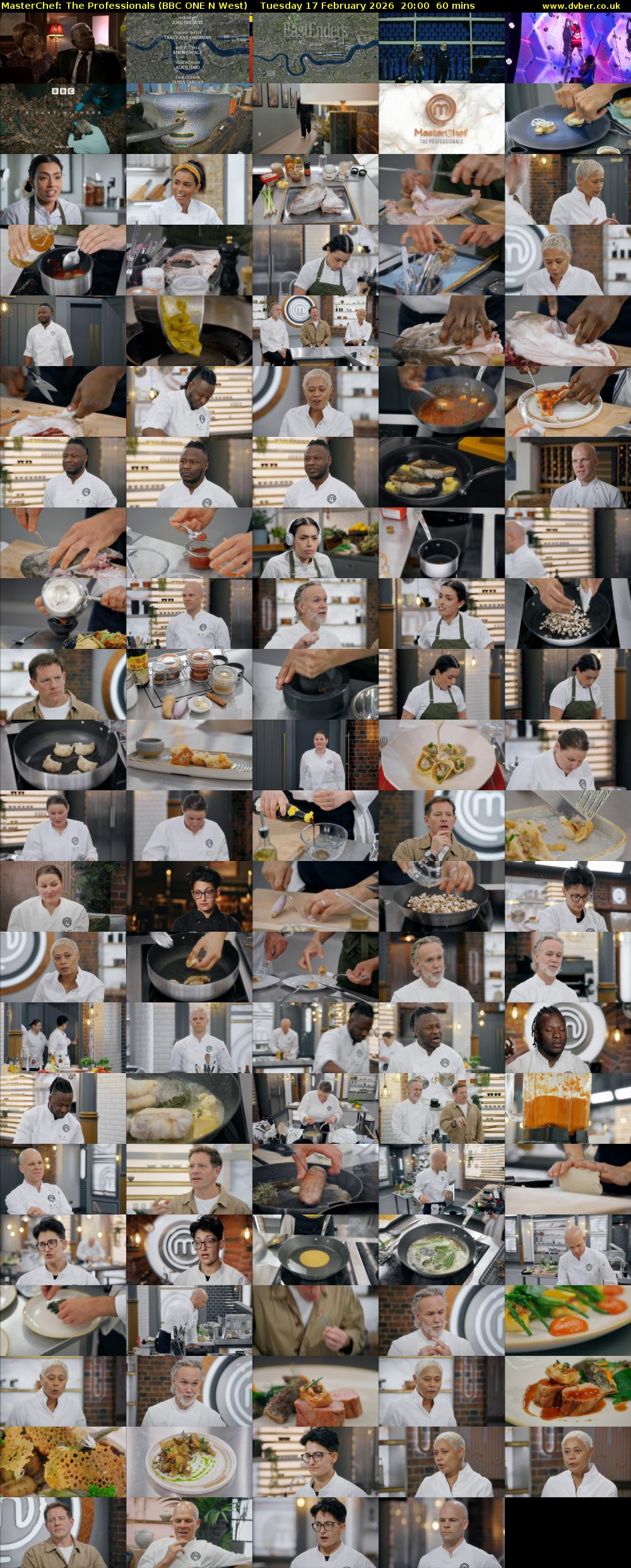 Masterchef: The Professionals (BBC ONE N West) Tuesday 17 February 2026 20:00 - 21:00
