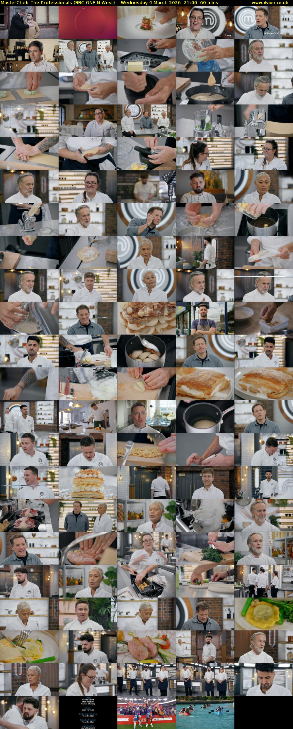 Masterchef: The Professionals (BBC ONE N West) Wednesday 4 March 2026 21:00 - 22:00