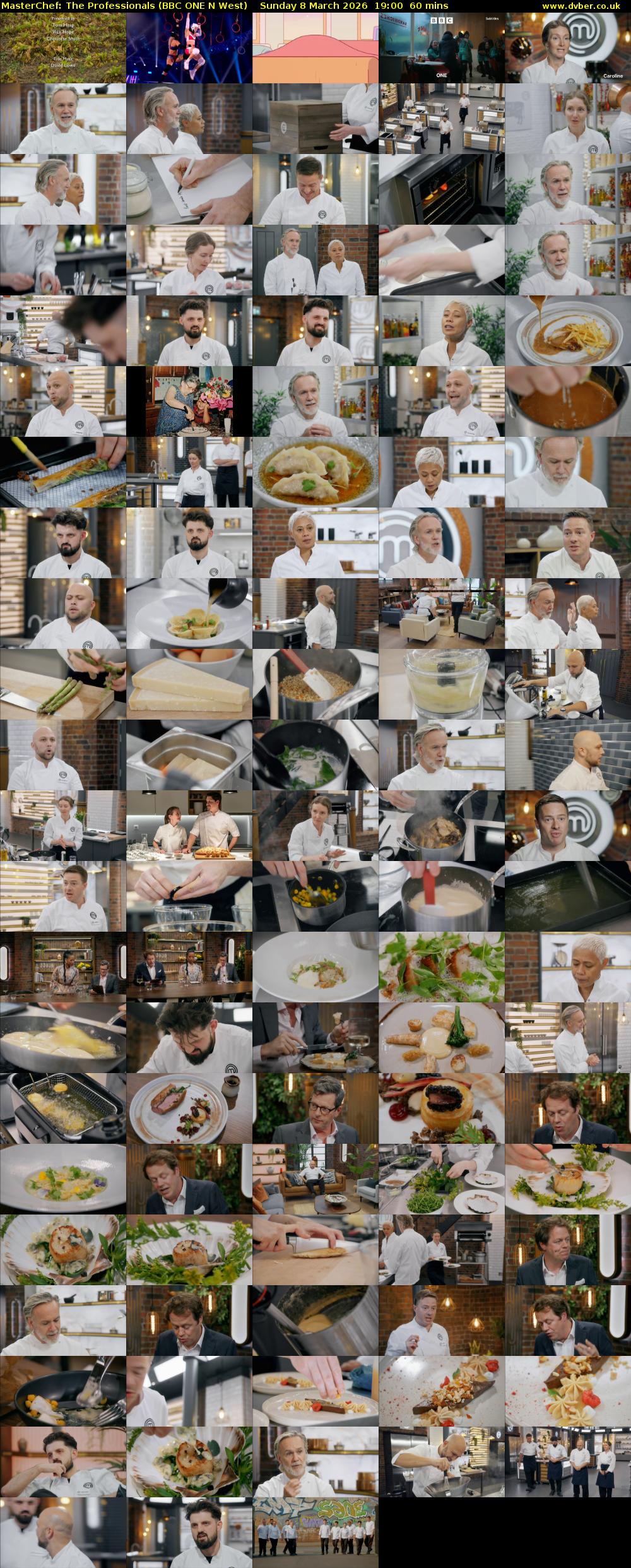 Masterchef: The Professionals (BBC ONE N West) Sunday 8 March 2026 19:00 - 20:00