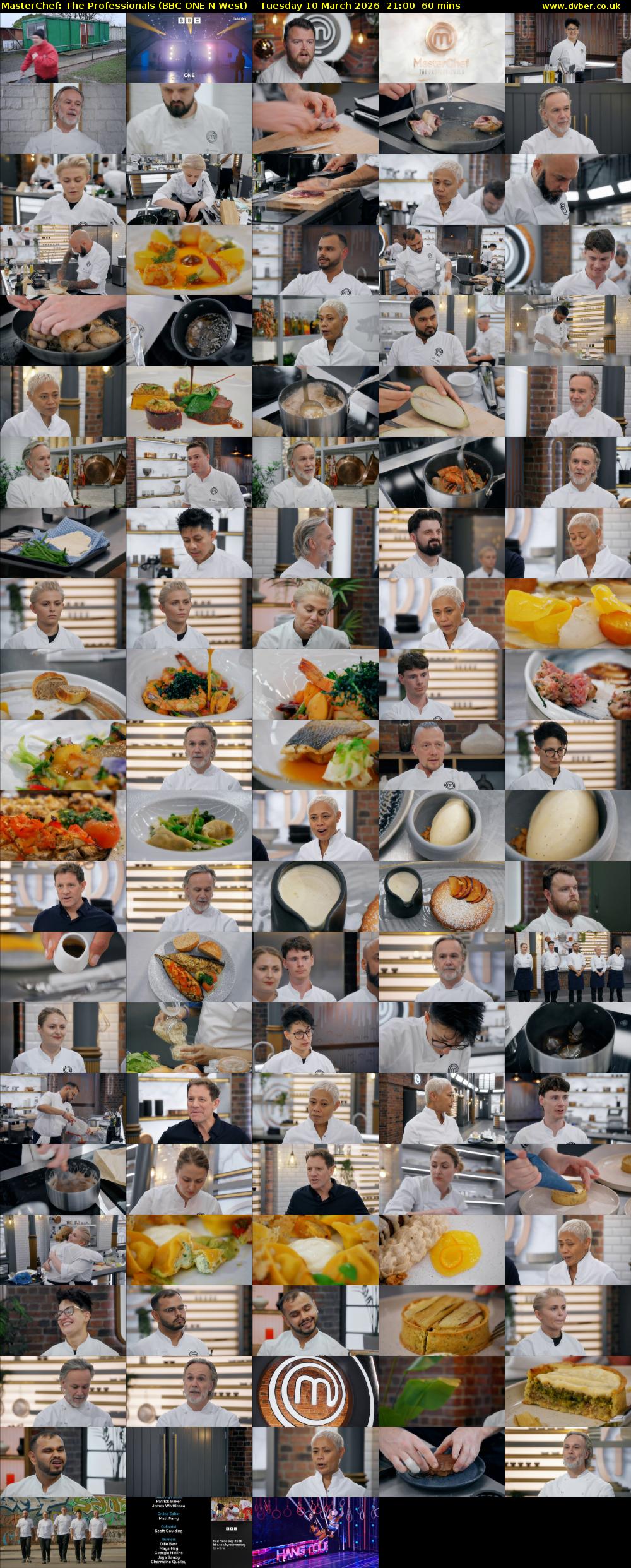 Masterchef: The Professionals (BBC ONE N West) Tuesday 10 March 2026 21:00 - 22:00