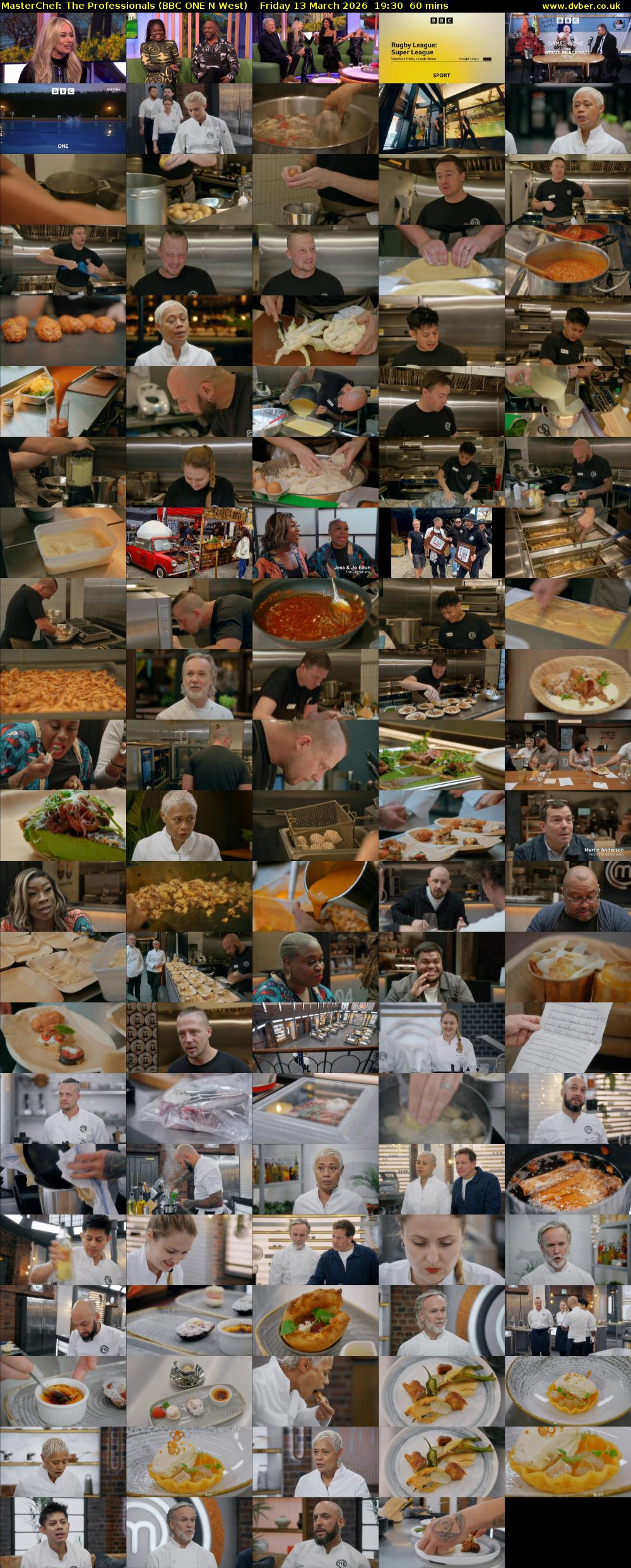 Masterchef: The Professionals (BBC ONE N West) Friday 13 March 2026 19:30 - 20:30