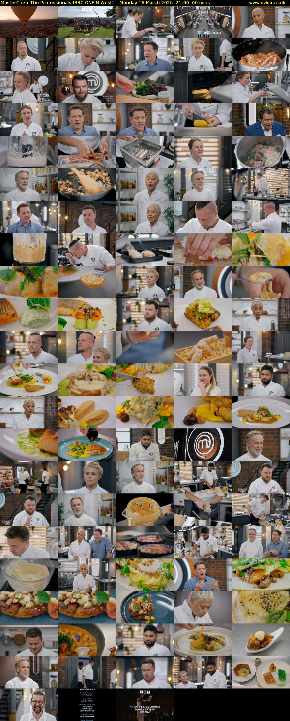 Masterchef: The Professionals (BBC ONE N West) Monday 16 March 2026 21:00 - 22:00