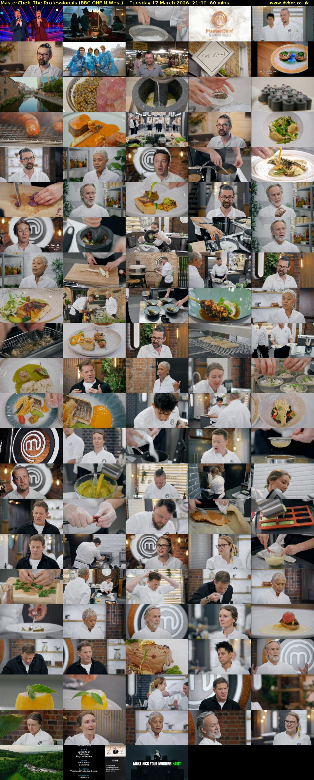Masterchef: The Professionals (BBC ONE N West) Tuesday 17 March 2026 21:00 - 22:00