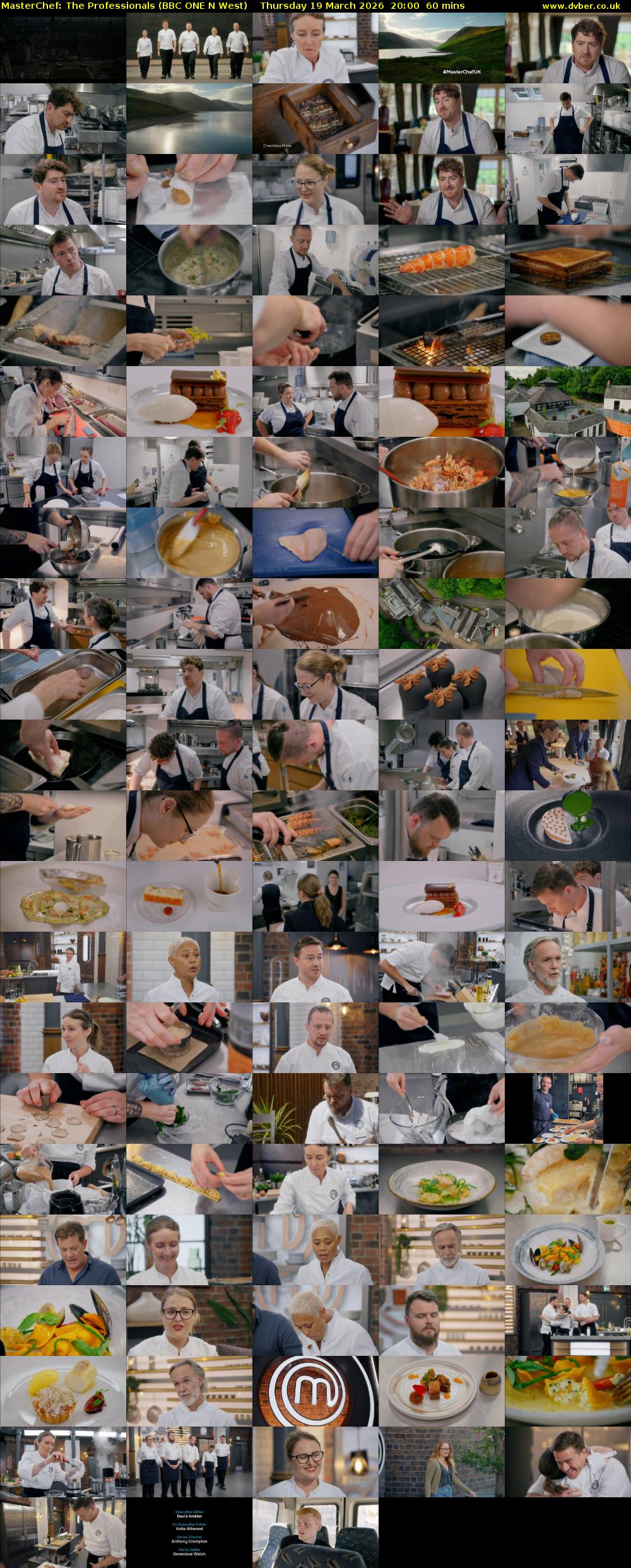 Masterchef: The Professionals (BBC ONE N West) Thursday 19 March 2026 20:00 - 21:00