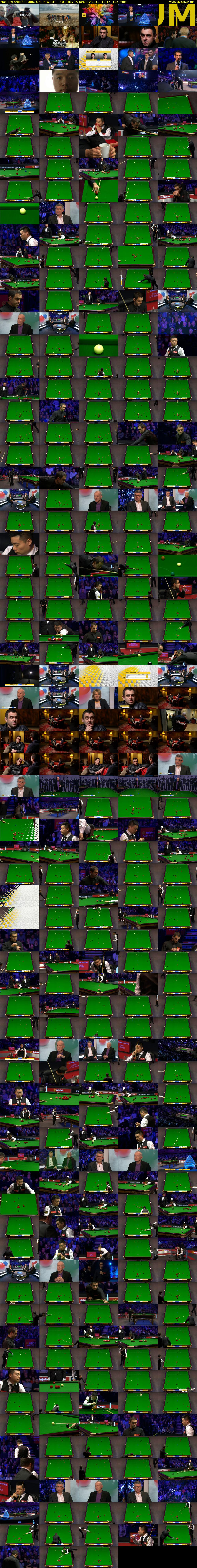 Masters Snooker (BBC ONE N West) Saturday 19 January 2019 13:15 - 16:30