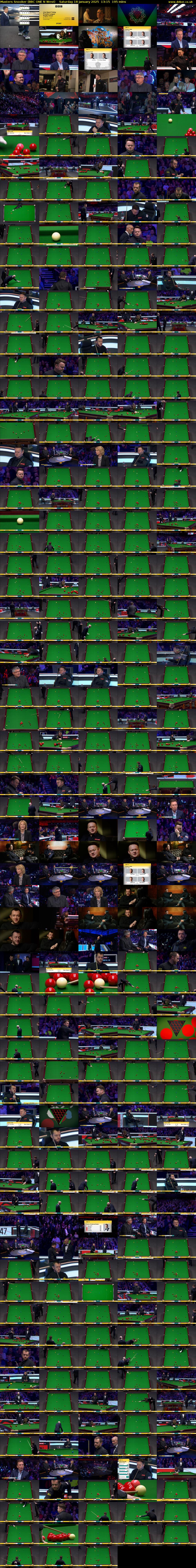 Masters Snooker (BBC ONE N West) Saturday 18 January 2025 13:15 - 16:30