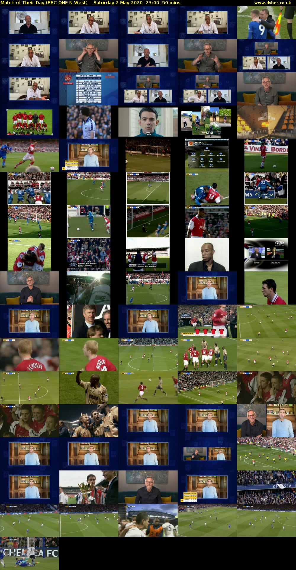 Match of Their Day (BBC ONE N West) Saturday 2 May 2020 23:00 - 23:50