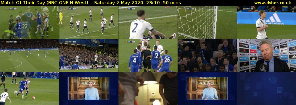 Match of Their Day (BBC ONE N West) Saturday 2 May 2020 23:10 - 00:00