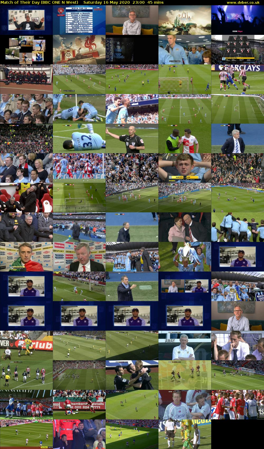 Match of Their Day (BBC ONE N West) Saturday 16 May 2020 23:00 - 23:45