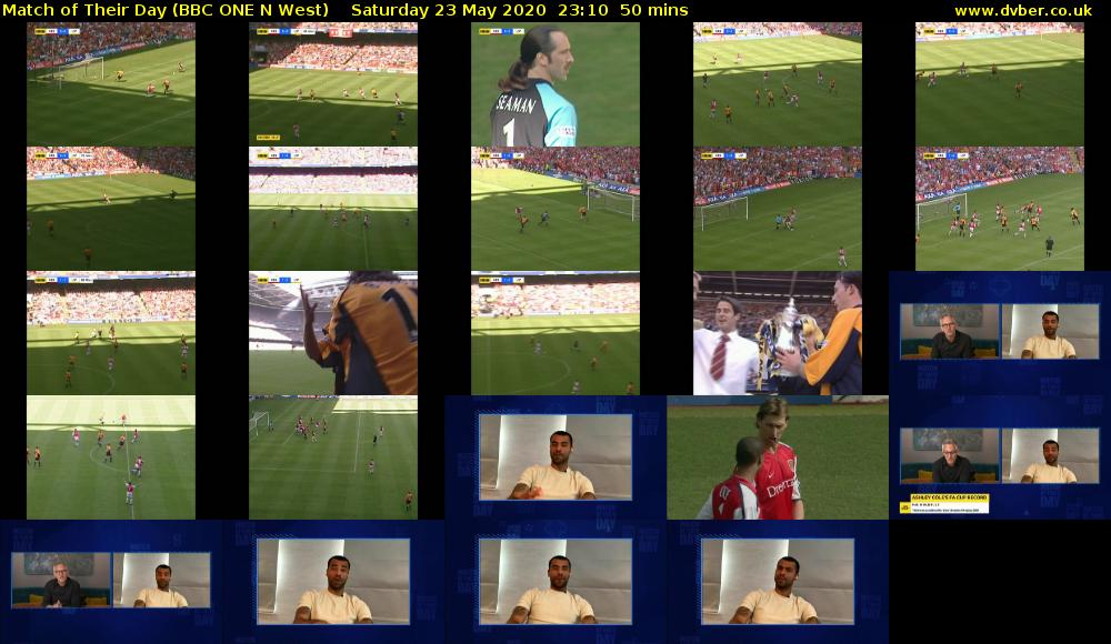 Match of Their Day (BBC ONE N West) Saturday 23 May 2020 23:10 - 00:00