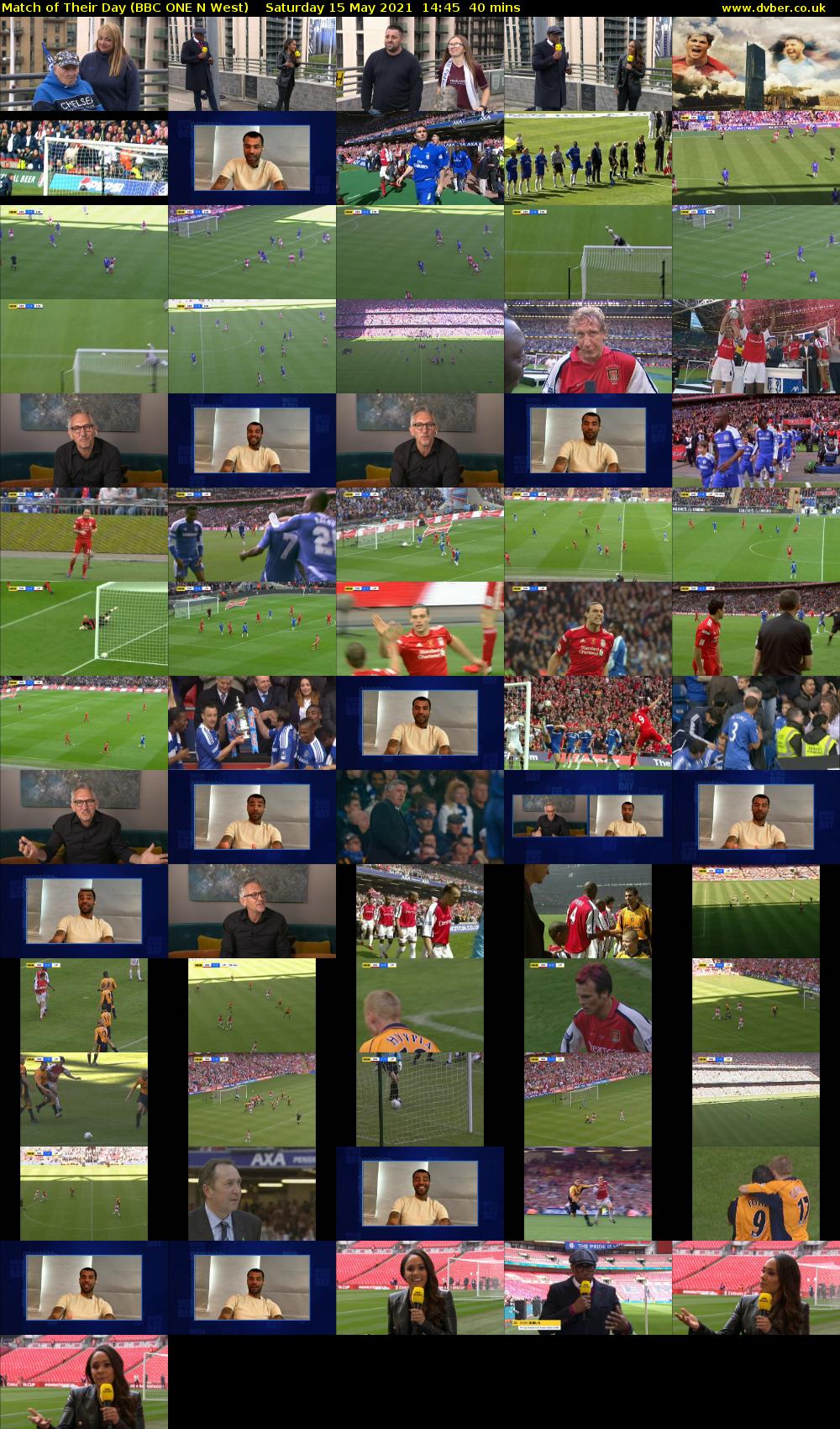 Match of Their Day (BBC ONE N West) Saturday 15 May 2021 14:45 - 15:25