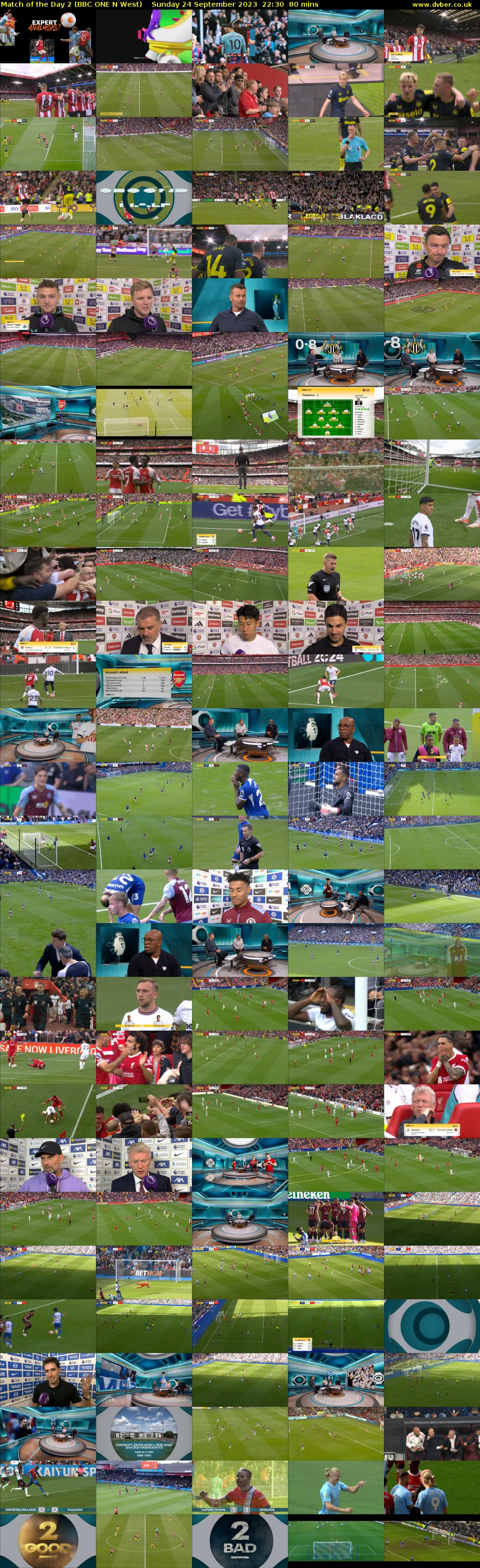 Match of the Day 2 (BBC ONE N West) Sunday 24 September 2023 22:30 - 23:50