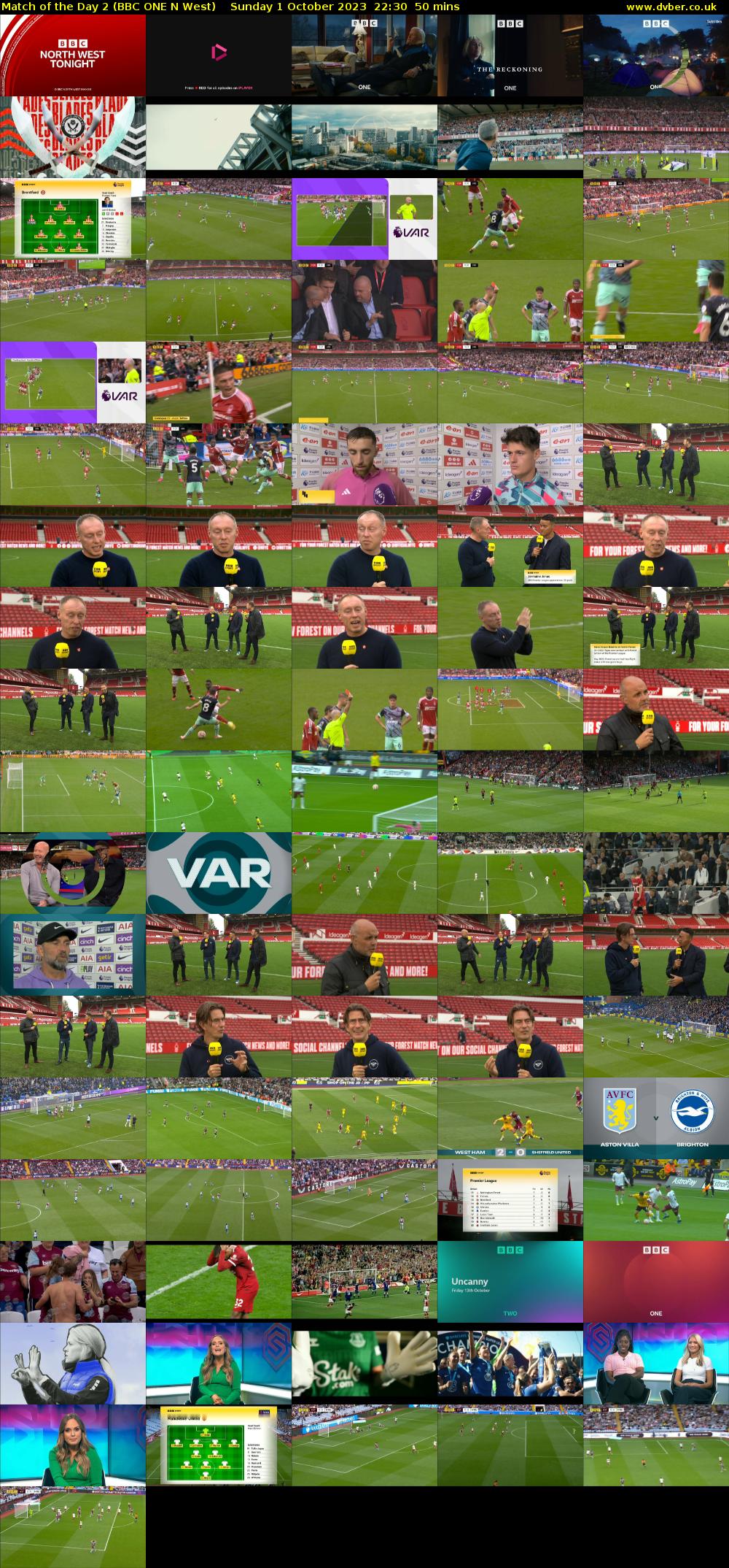 Match of the Day 2 (BBC ONE N West) Sunday 1 October 2023 22:30 - 23:20