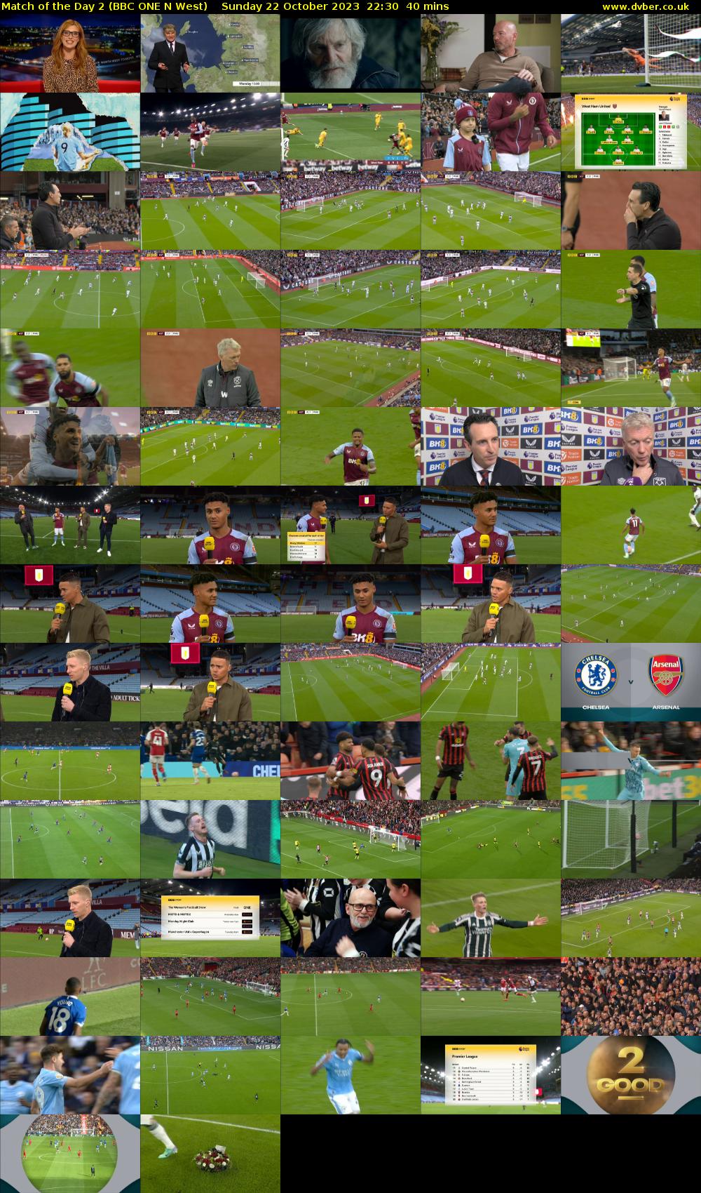 Match of the Day 2 (BBC ONE N West) Sunday 22 October 2023 22:30 - 23:10