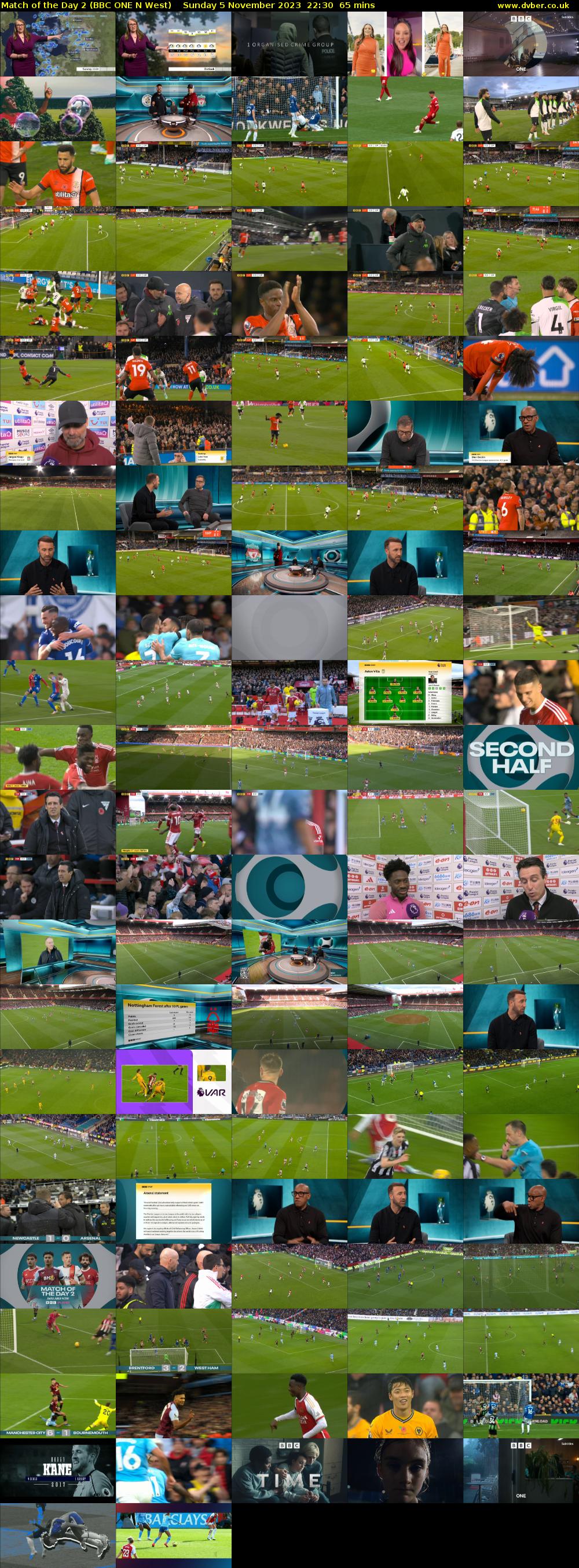Match of the Day 2 (BBC ONE N West) Sunday 5 November 2023 22:30 - 23:35