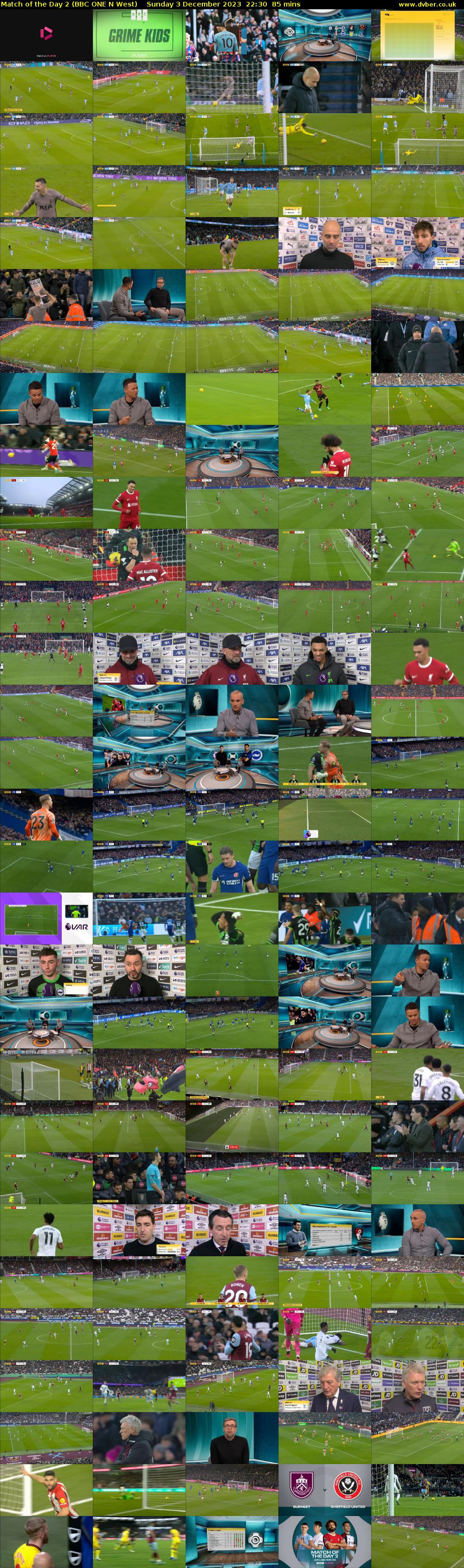 Match of the Day 2 (BBC ONE N West) Sunday 3 December 2023 22:30 - 23:55