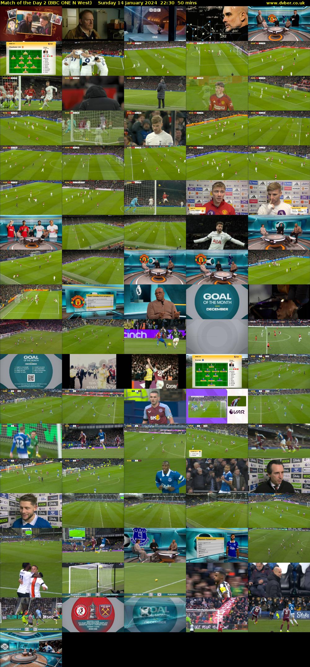 Match of the Day 2 (BBC ONE N West) Sunday 14 January 2024 22:30 - 23:20