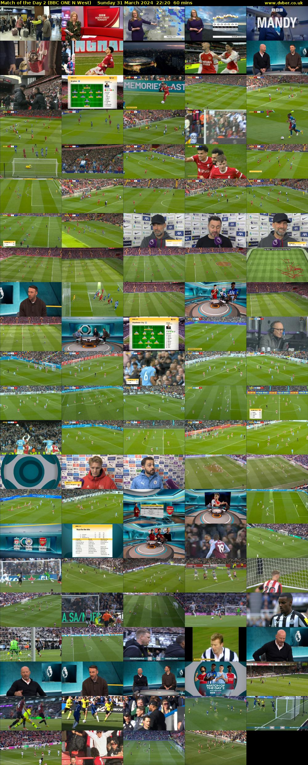 Match of the Day 2 (BBC ONE N West) Sunday 31 March 2024 22:20 - 23:20