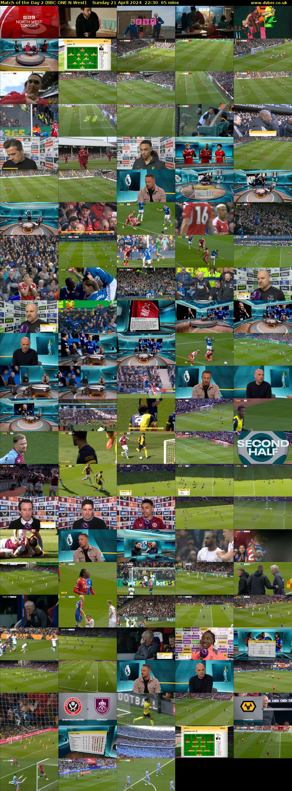 Match of the Day 2 (BBC ONE N West) Sunday 21 April 2024 22:30 - 23:35