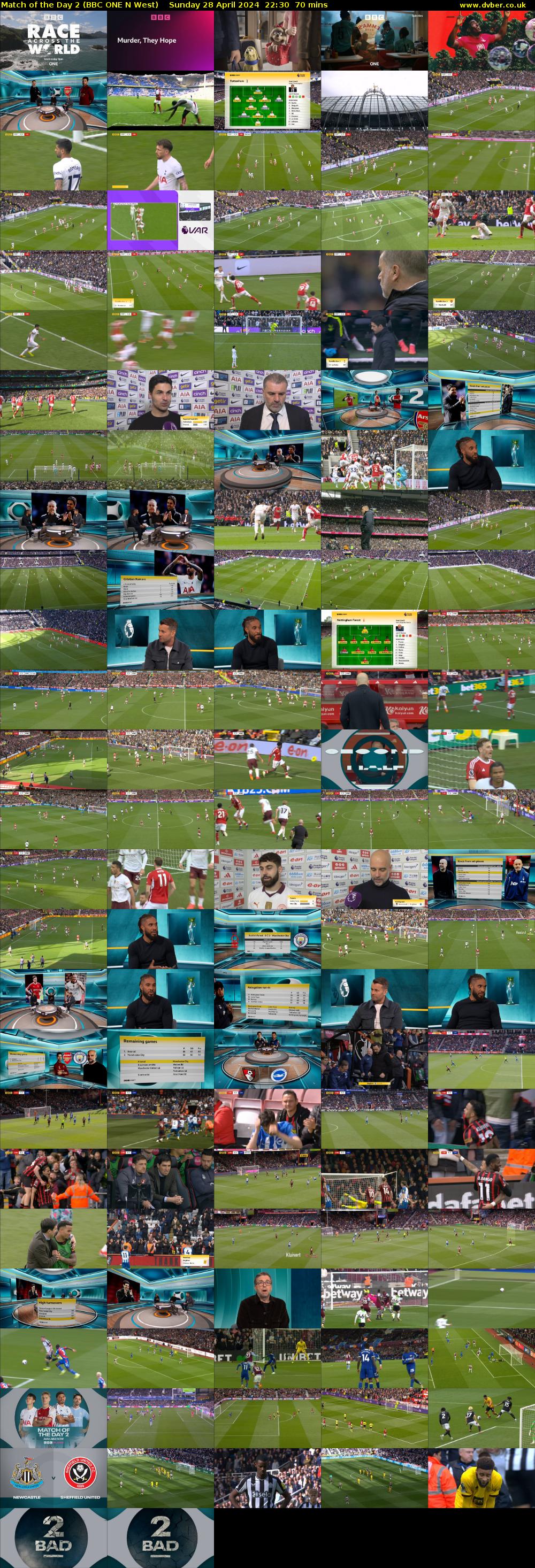 Match of the Day 2 (BBC ONE N West) Sunday 28 April 2024 22:30 - 23:40