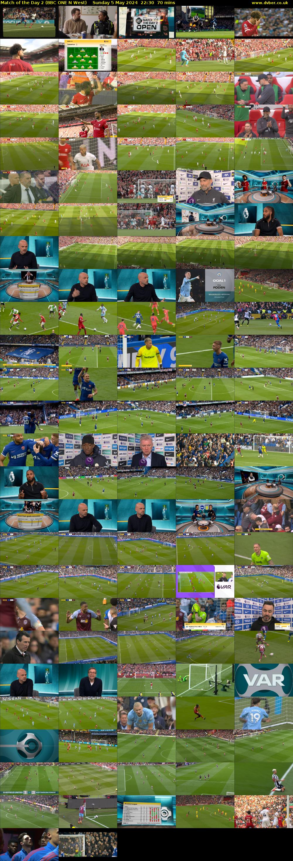 Match of the Day 2 (BBC ONE N West) Sunday 5 May 2024 22:30 - 23:40