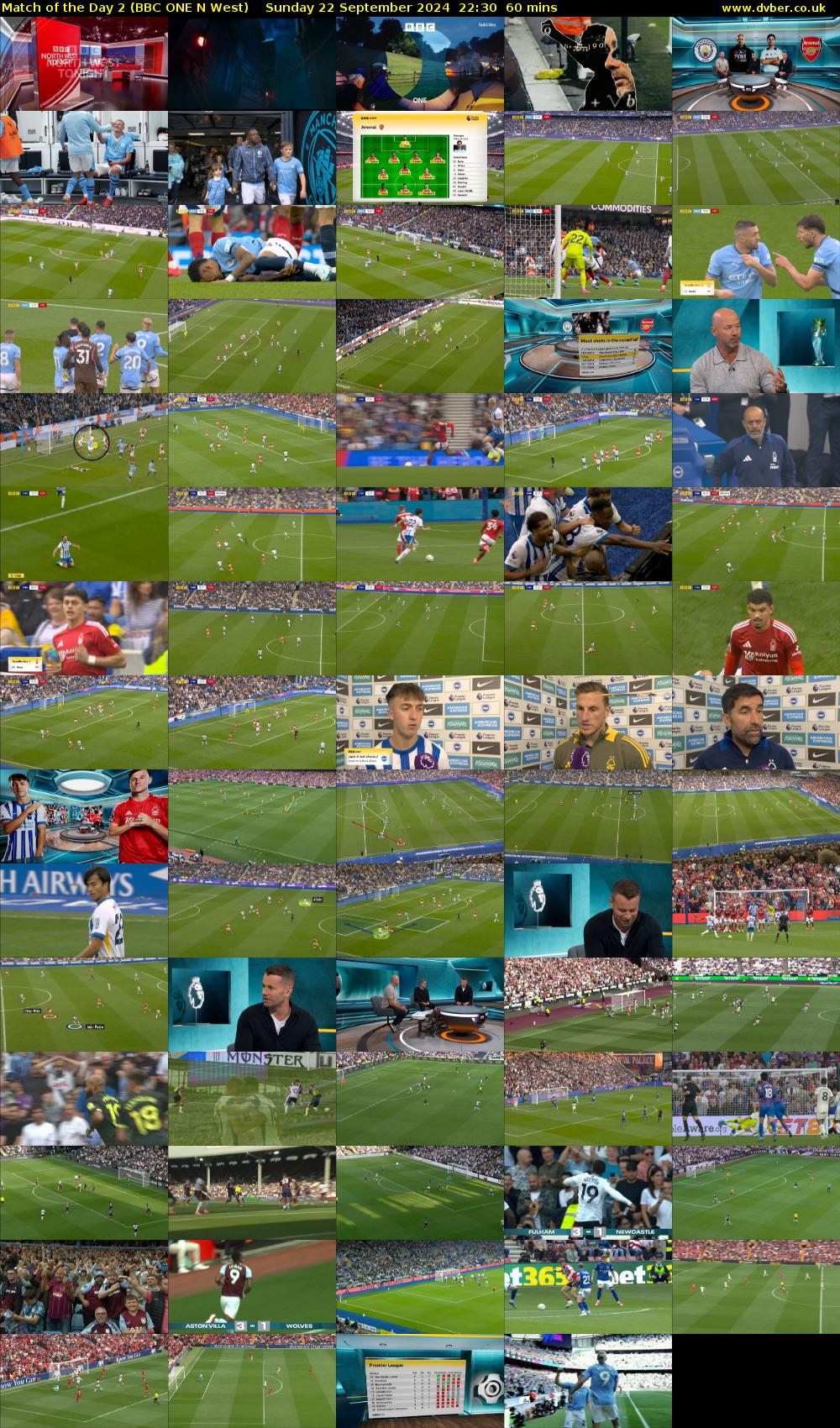 Match of the Day 2 (BBC ONE N West) Sunday 22 September 2024 22:30 - 23:30