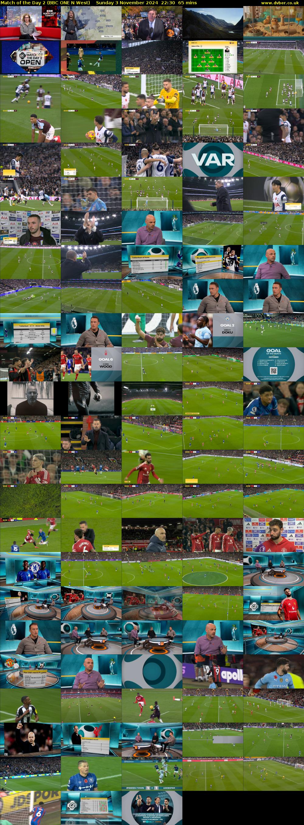 Match of the Day 2 (BBC ONE N West) Sunday 3 November 2024 22:30 - 23:35