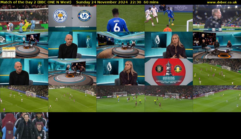Match of the Day 2 (BBC ONE N West) Sunday 24 November 2024 22:30 - 23:30