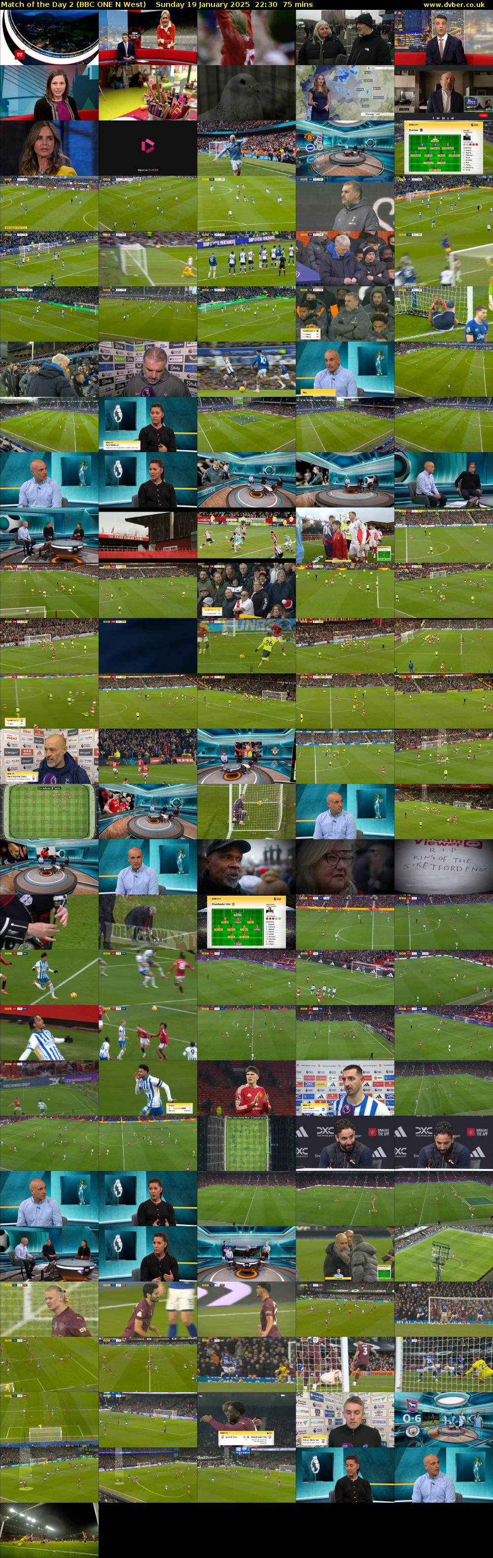 Match of the Day 2 (BBC ONE N West) Sunday 19 January 2025 22:30 - 23:45