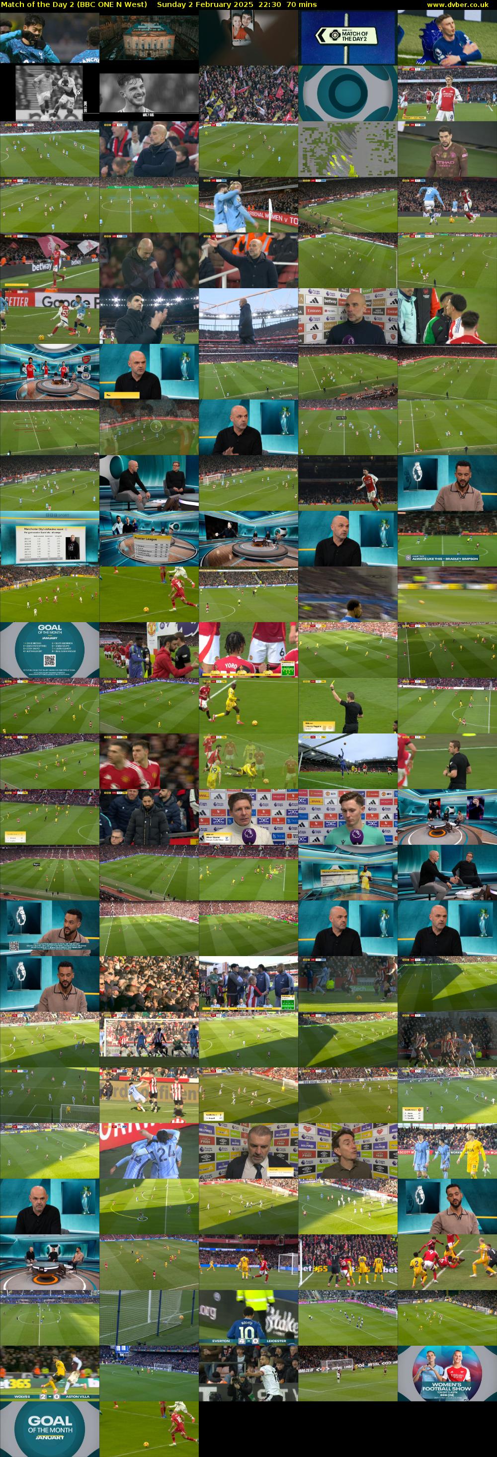 Match of the Day 2 (BBC ONE N West) Sunday 2 February 2025 22:30 - 23:40
