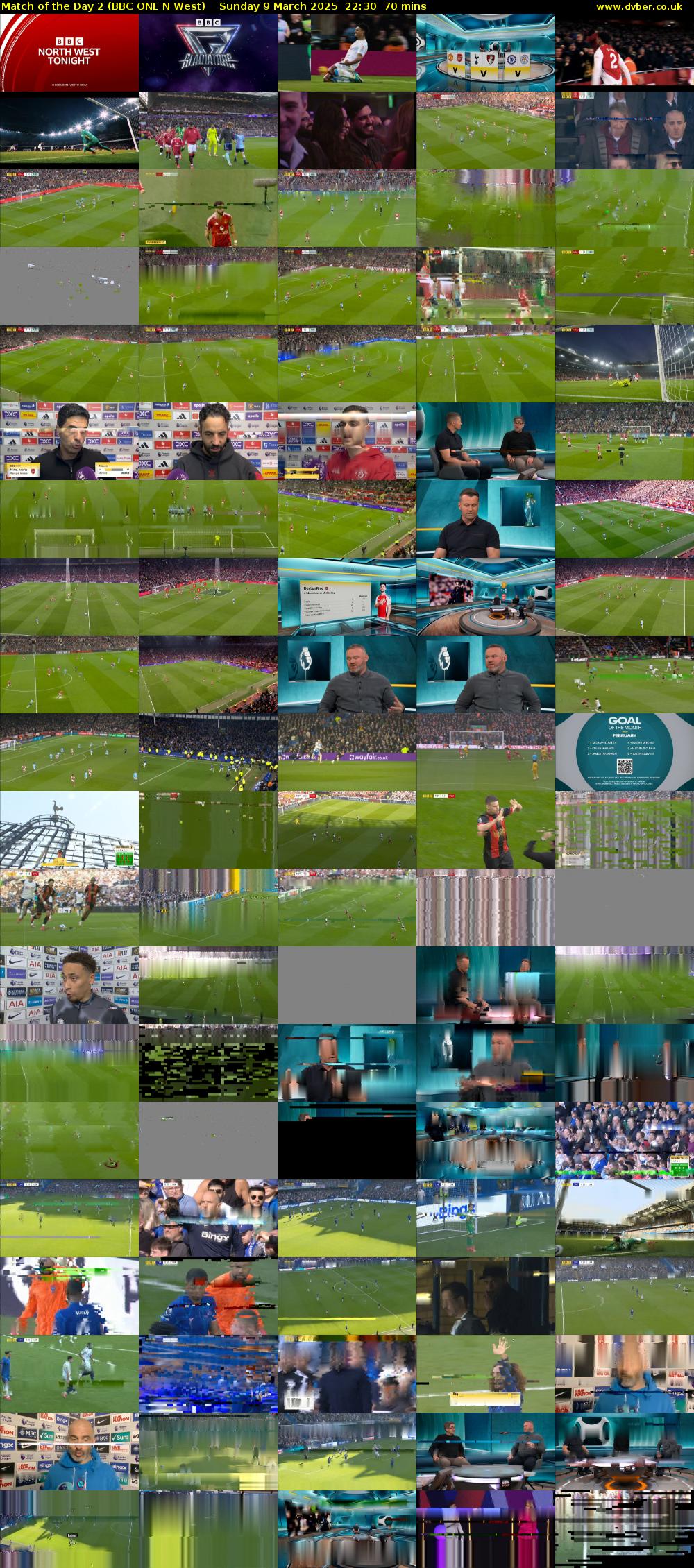 Match of the Day 2 (BBC ONE N West) Sunday 9 March 2025 22:30 - 23:40