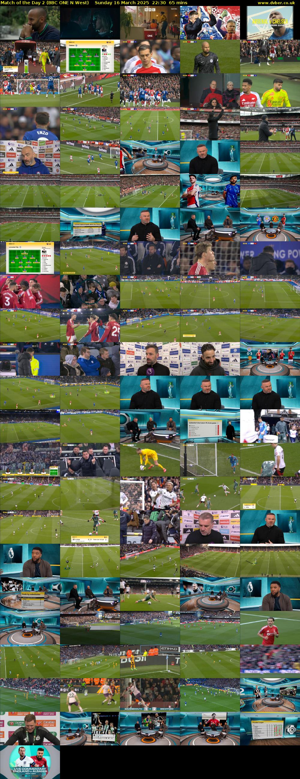 Match of the Day 2 (BBC ONE N West) Sunday 16 March 2025 22:30 - 23:35