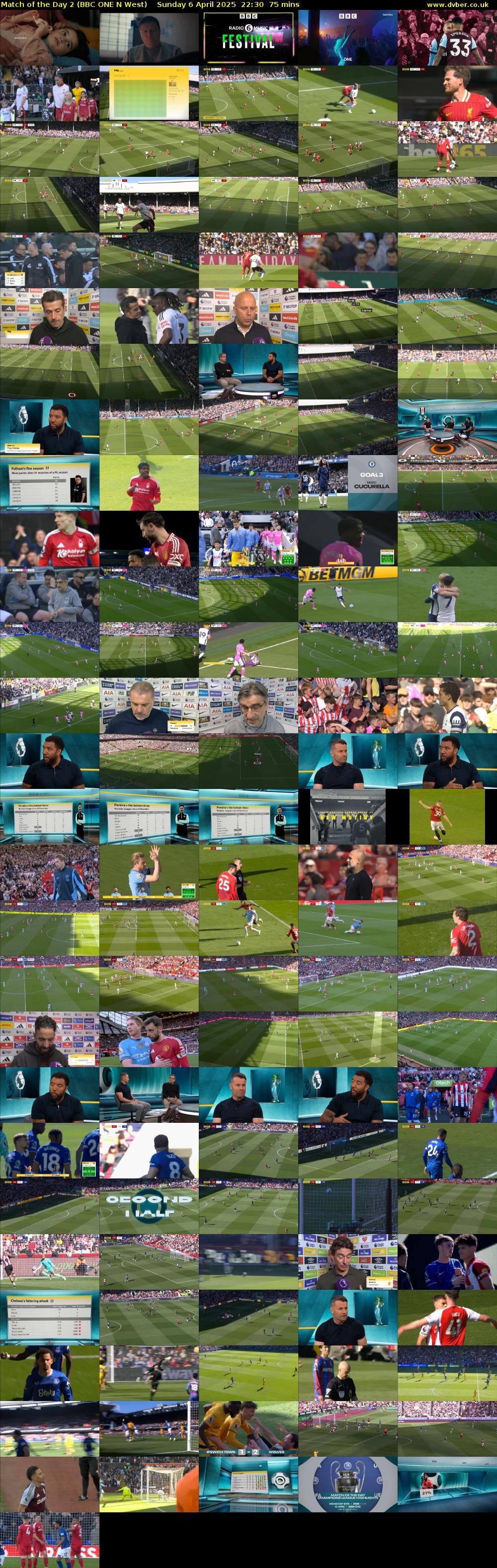 Match of the Day 2 (BBC ONE N West) Sunday 6 April 2025 22:30 - 23:45