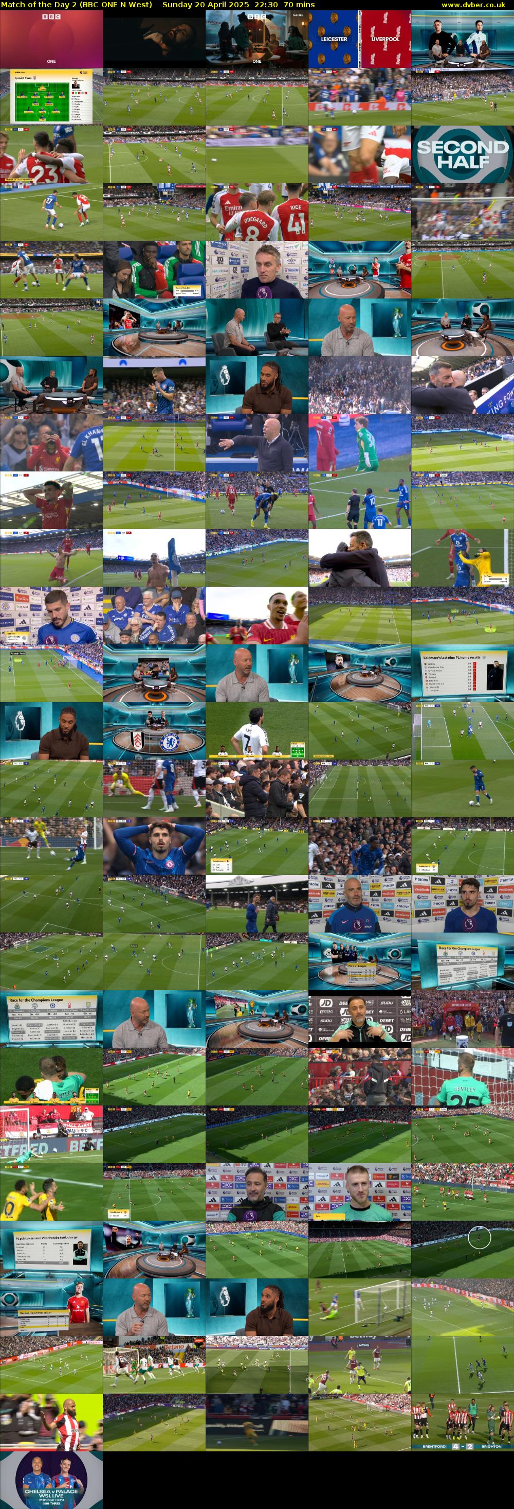 Match of the Day 2 (BBC ONE N West) Sunday 20 April 2025 22:30 - 23:40