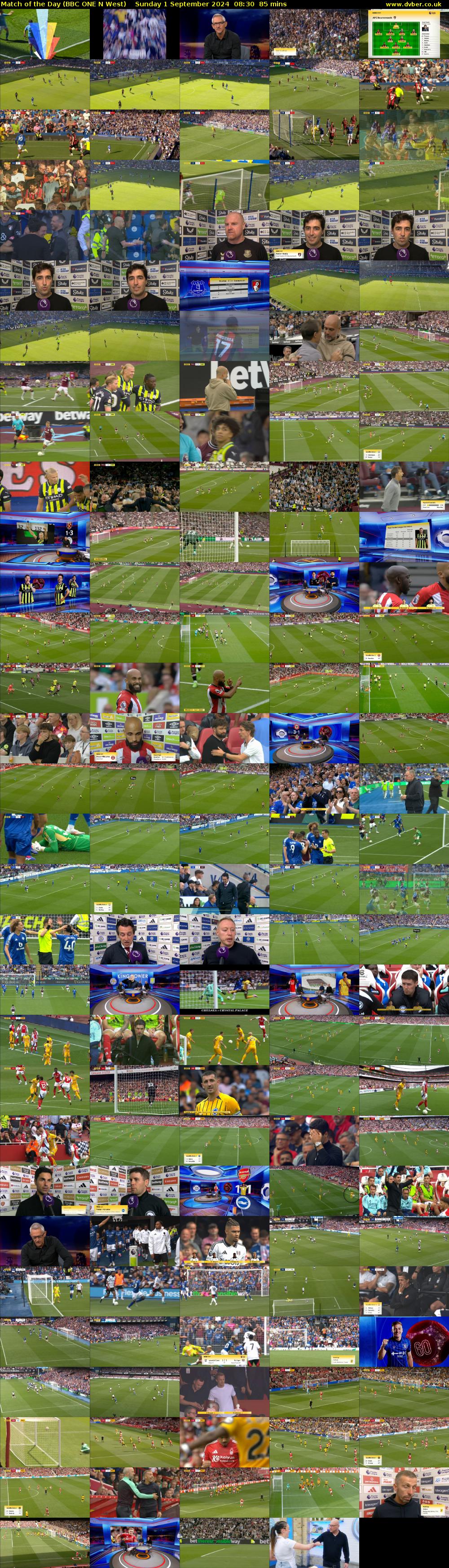 Match of the Day (BBC ONE N West) Sunday 1 September 2024 08:30 - 09:55